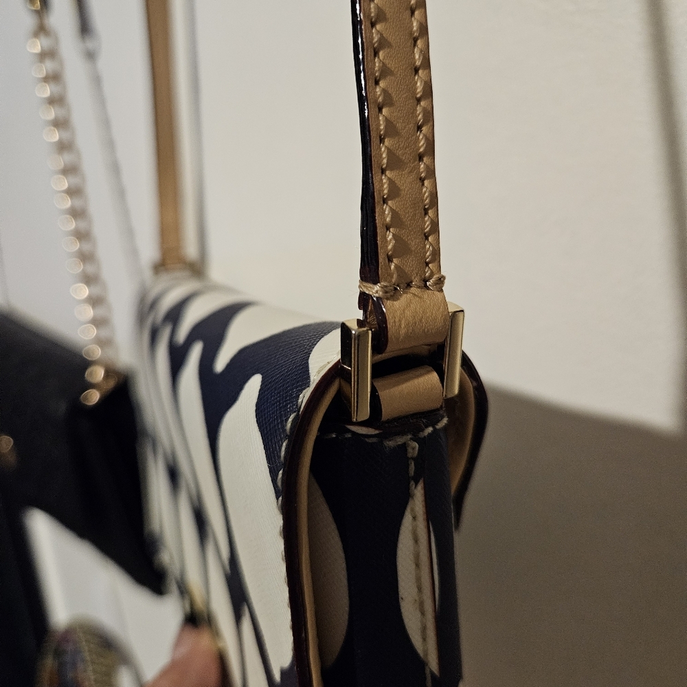 Kate Spade NY Vintage GRANT STREET CROSSBODY Navy & White French Lemon EUC - Picture 14 of 14